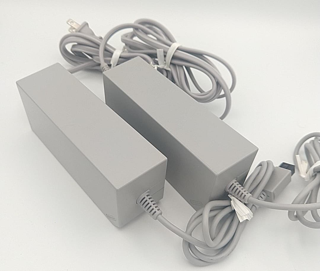 Lot of 2 Official OEM Nintendo Wii AC Power Supply Adapter Cord RVL-002 TESTED