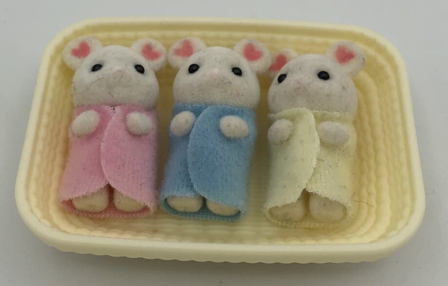 Calico Critters Epoch Marshmallow Mouse Triplets